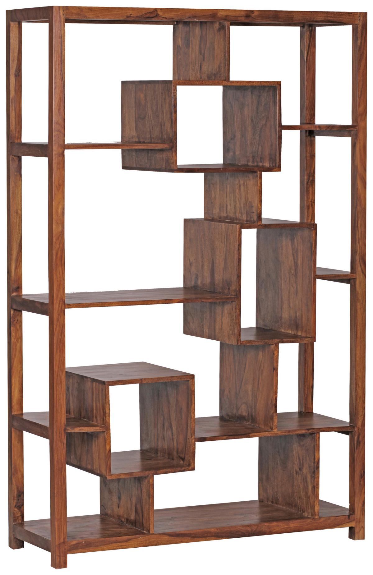 Predelna Stena Mumbai, Pravi Les - barve indijskega rožnega lesa, Design, les (115/180/40cm) - MID.YOU