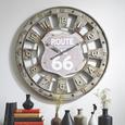 Stenska Ura Route 66 - siva/rjava, Trendi, kovina (80/4cm) - Mömax modern living Stenska Ura Route 66 - siva/rjava, Trendi, kovina (80/4cm) - Mömax modern living