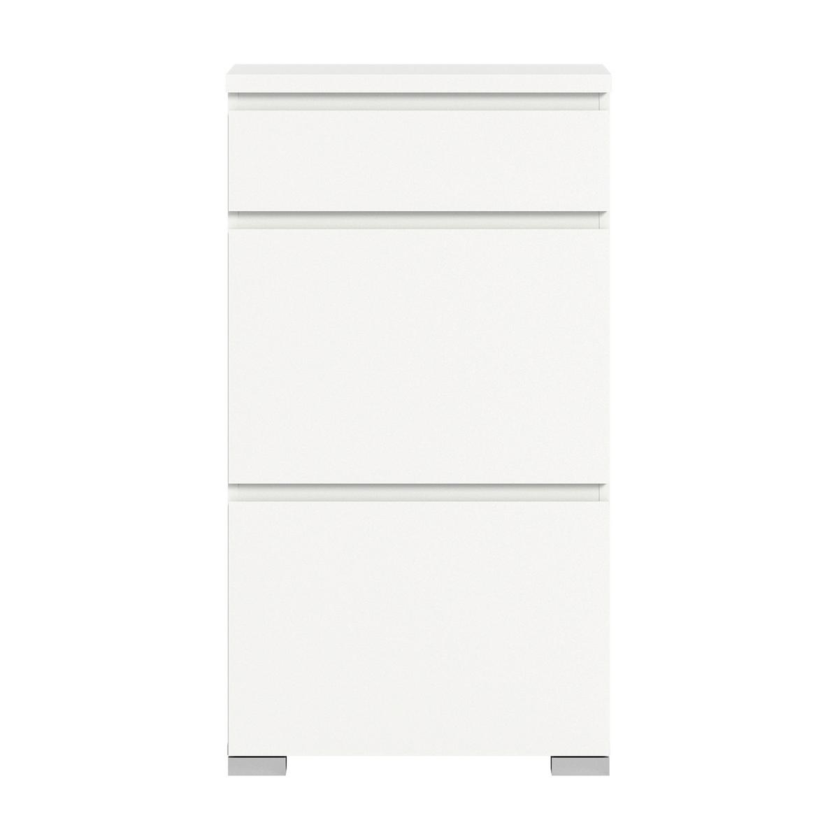 Ormarić Za Cipele Shoelove - bijela/srebrne boje, Moderno, drvni materijal (60/109/27cm) - Modern Living