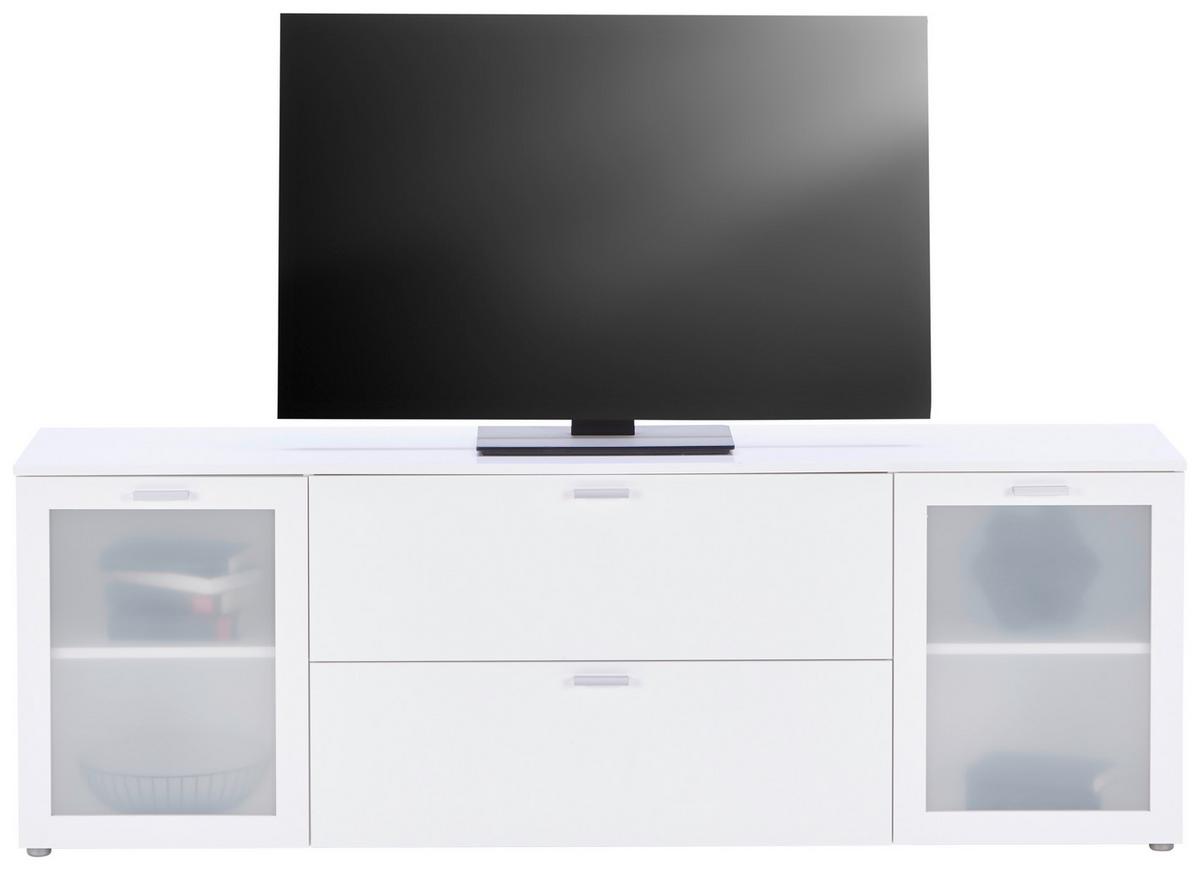 Tv Komoda Xeno - bijela, Moderno, staklo/drvni materijal (180/62/37cm) - Modern Living