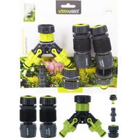 Tömlőcsatlakozó-készlet Progarden - szürke/zöld, műanyag