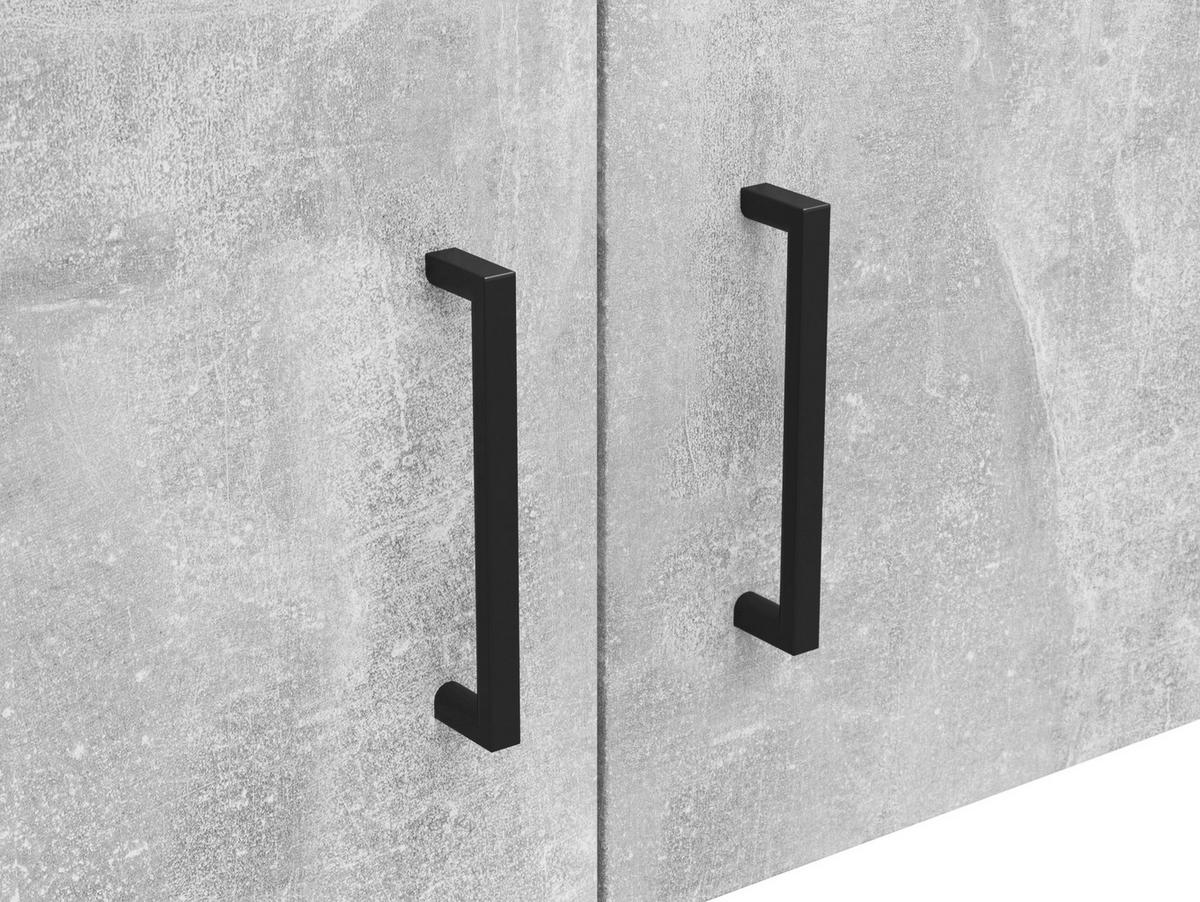 Aufsatzschrank Multistauraum Betonoptik - Schwarz/Grau, MODERN, Holzwerkstoff/Kunststoff (80/35/52cm) - Mömax