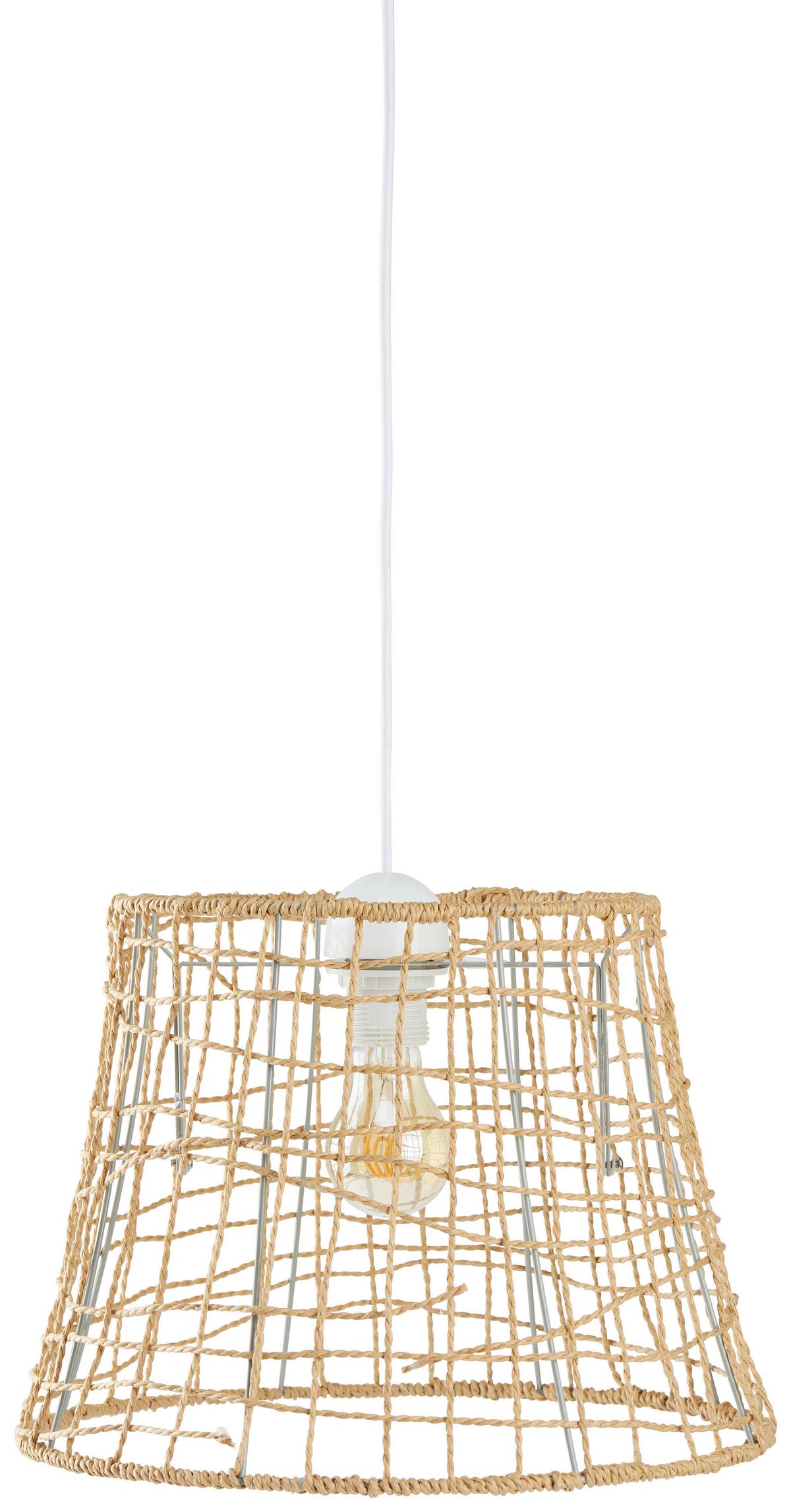 Leuchtenschirm Sirt in Naturfarben Ø ca. 35cm - Naturfarben, Modern, Naturmaterialien/Metall (35/25cm) - Modern Living