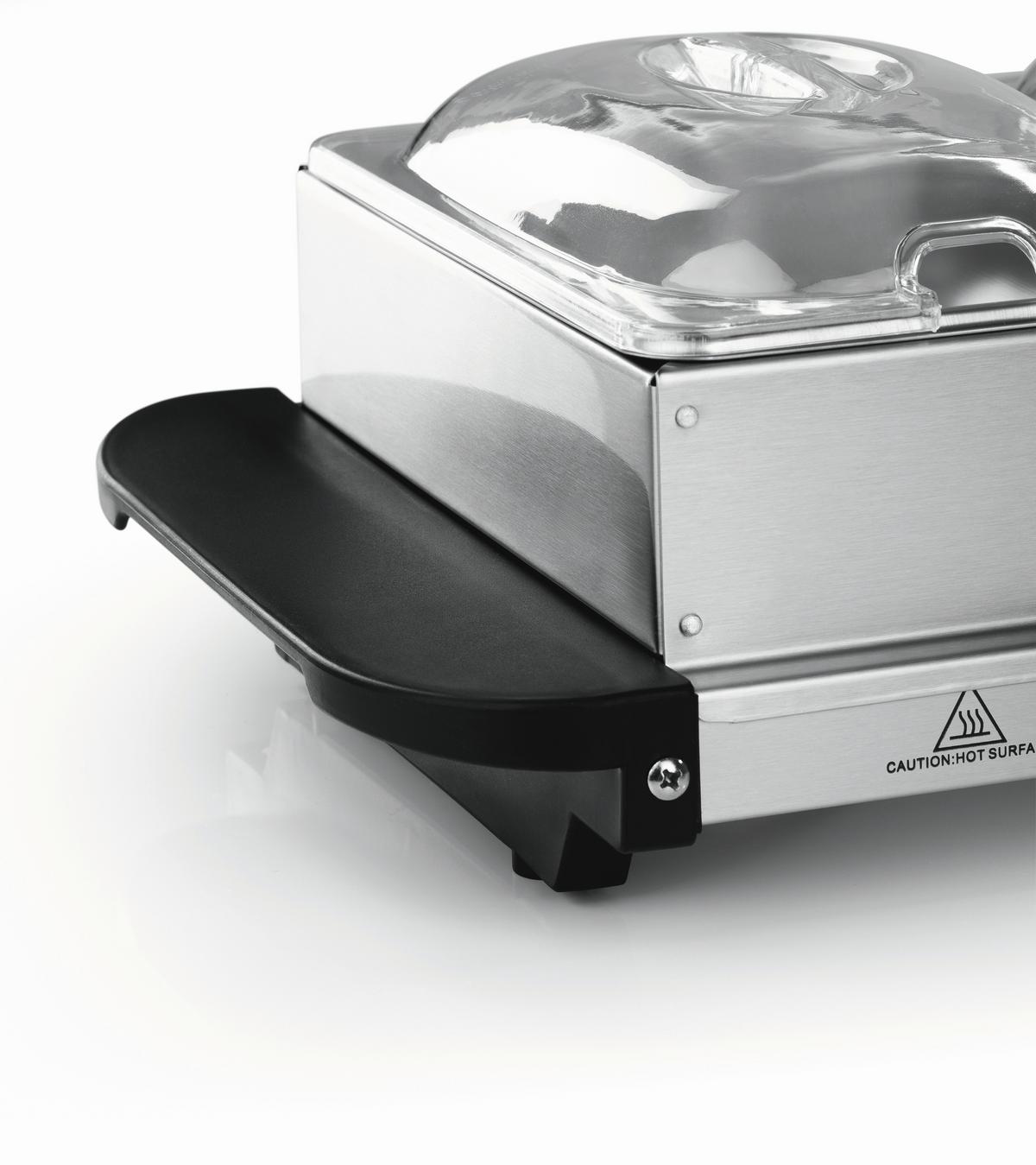 CHAFING-DISH 16442 - Silberfarben/Schwarz, Basics, Kunststoff/Metall (54,6/14,7/27,8cm) - GOURMETMAXX