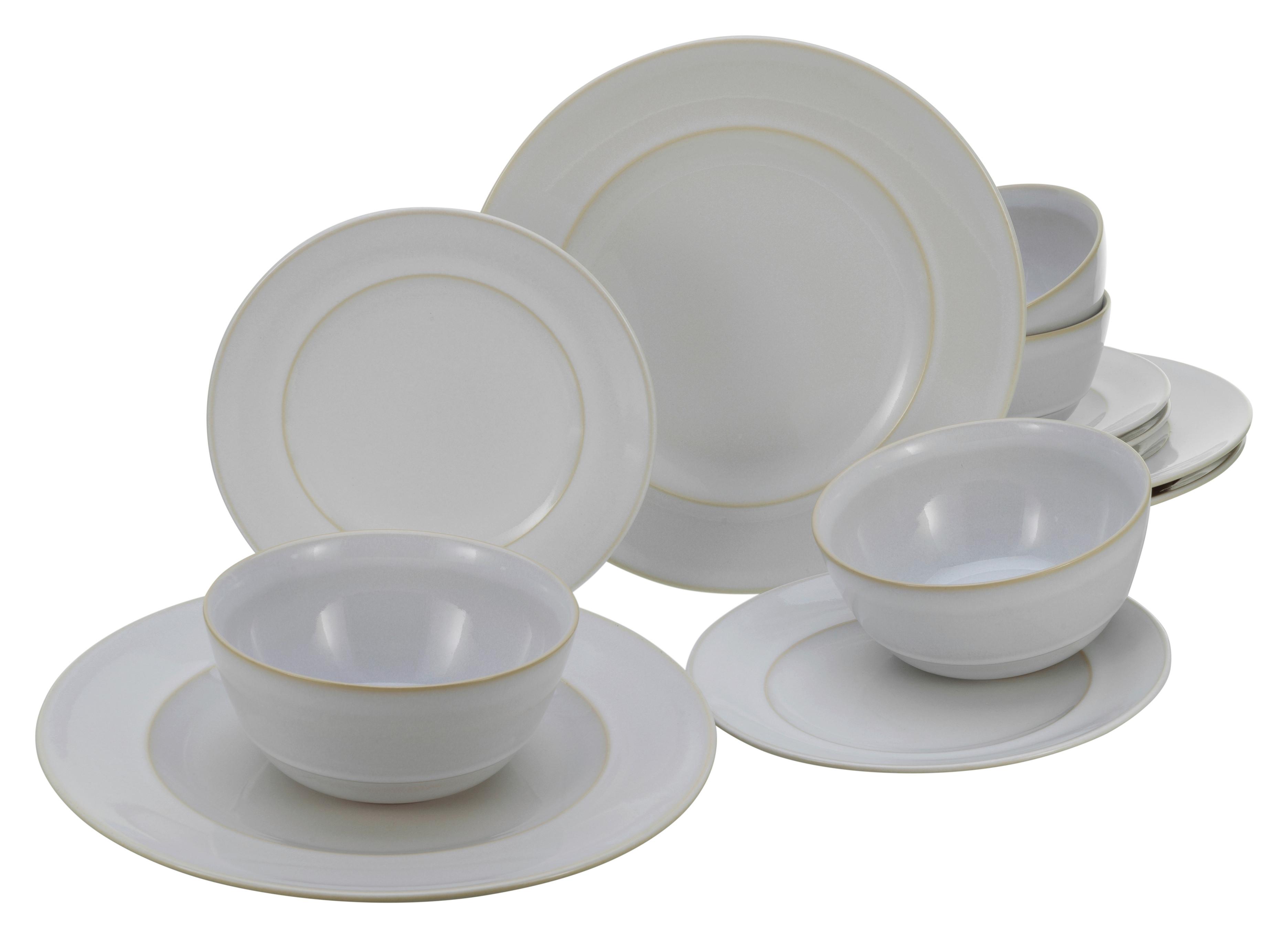 Kombiservice 23670, 12-teilig - Weiß, Basics, Keramik - Creatable