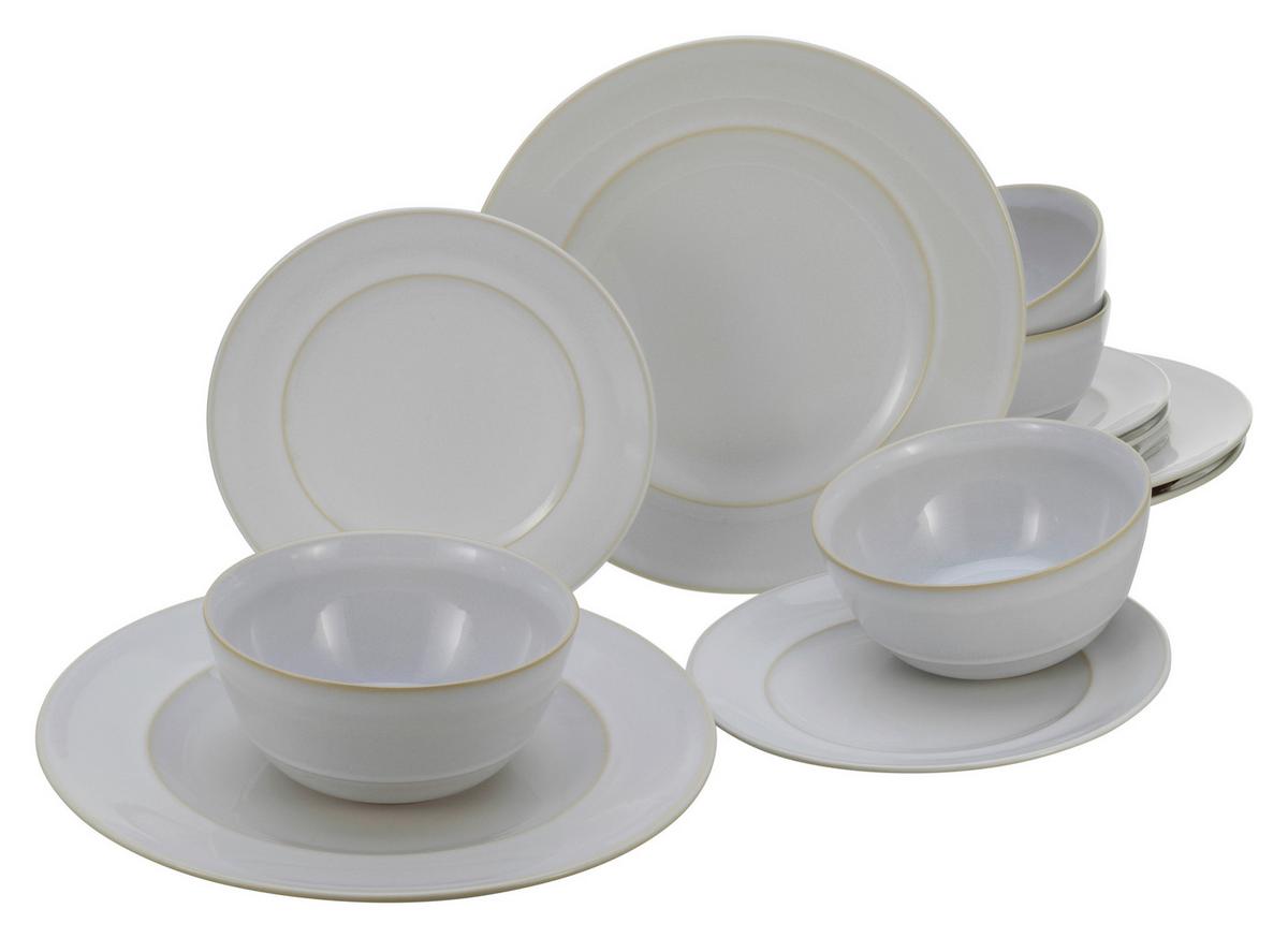 Kombiservice 23670, 12-teilig - Weiß, Basics, Keramik - Creatable