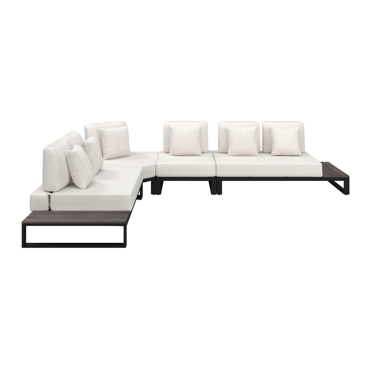 Garnitură grădină Silvano - alb/negru, Modern, plastic/metal (323/79cm) - Bessagi Garden