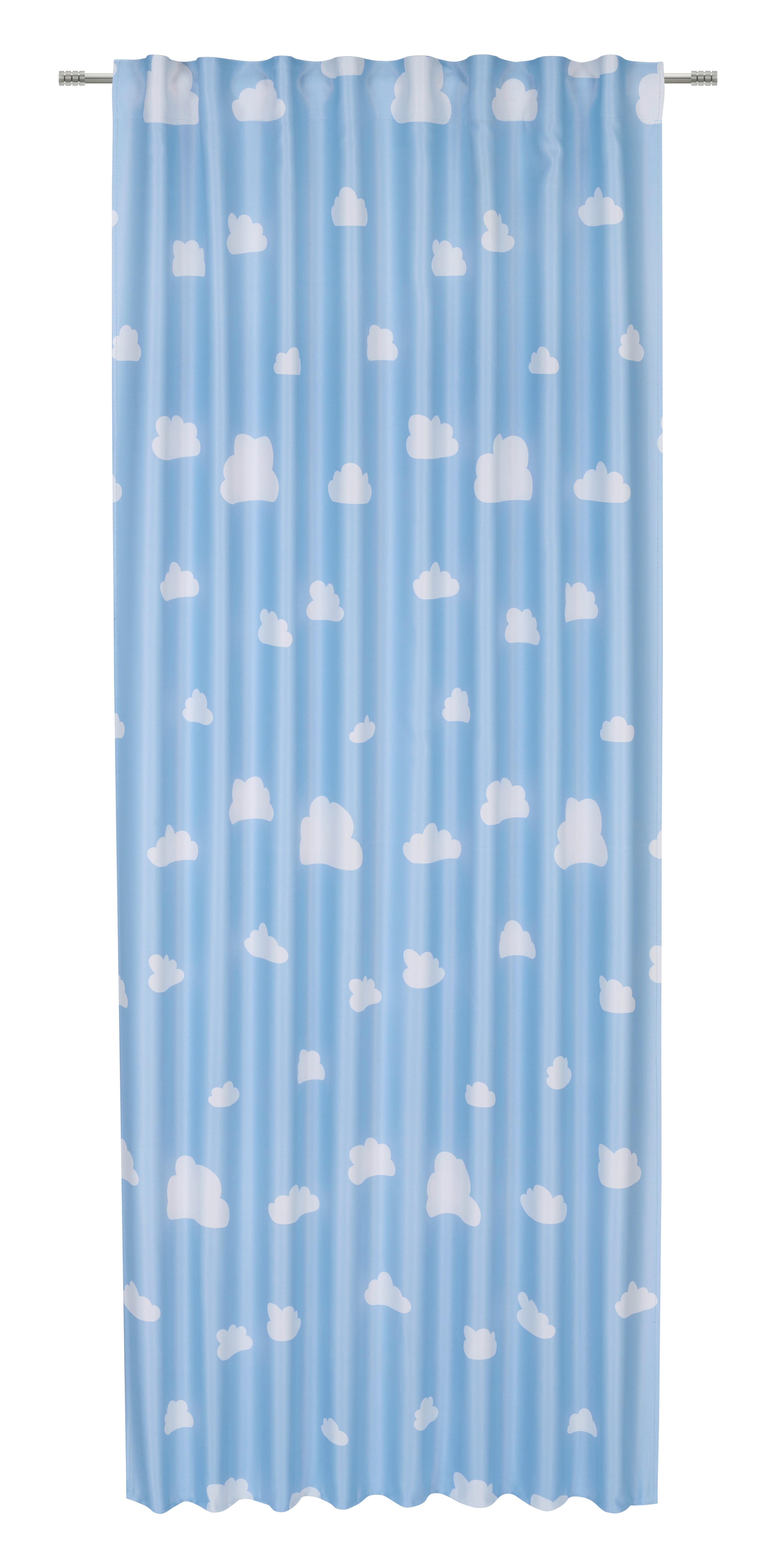 MÖRKLÄGGNINGSGARDIN OSCAR - blå, Klassisk, textil (135/245cm) - Mömax