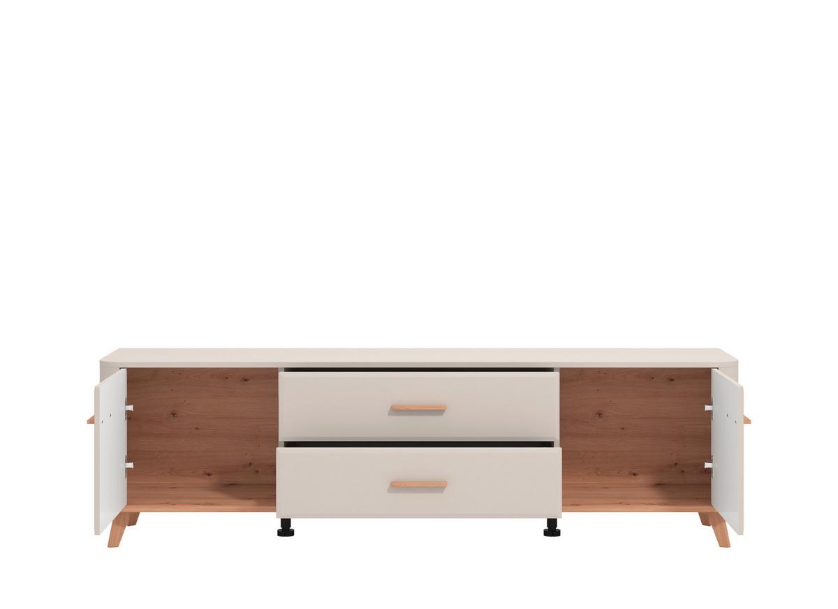 Tv-elem Darwen - kasmírszínű/tölgyfa színű, Modern, faalapú anyag (179,5/52/40cm)