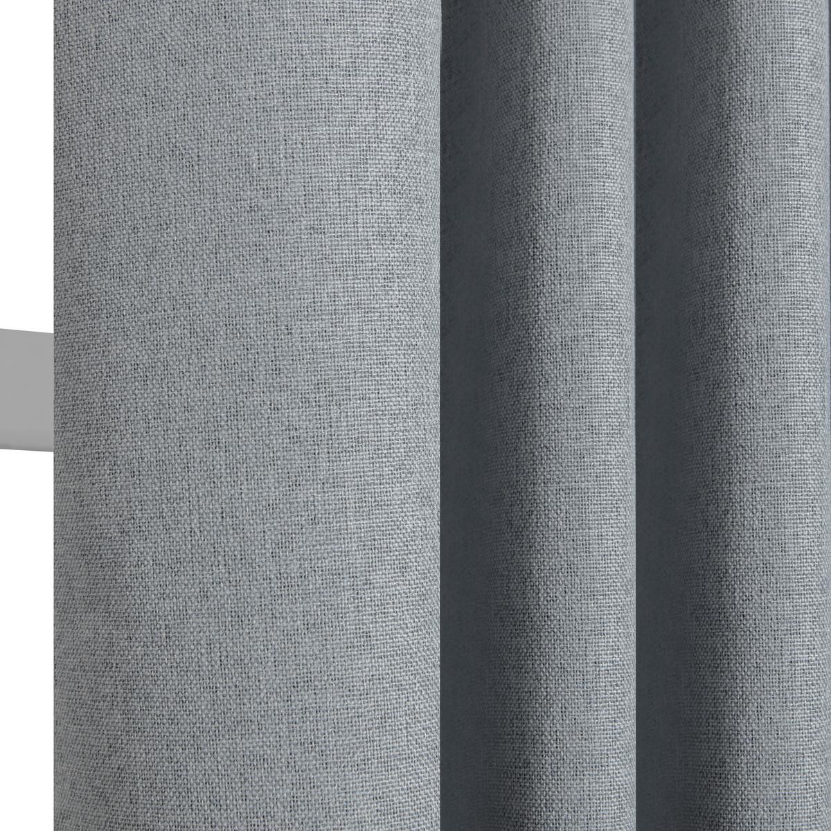 ZASŁONA GOTOWA 0171811 WARREN OCCULTANT GRIS - szary, Basics, tkanina (140/240cm)