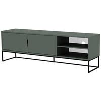 KOMODA NISKA LIPP - LOMOCO - - czarny/ciemnozielony, Design, materiał drewnopochodny/metal (176/57/43cm) - Lomoco