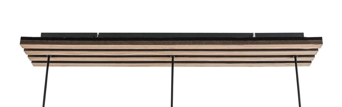 LAMPA WISZĄCA FLORIDA *SBN* - kolor dębowy/czarny, Basics, materiał drewnopochodny/tworzywo sztuczne (76/18/120cm) - Novel