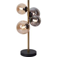 LAMPA STOŁOWA LED AMBEROK *DK* - kolor bursztynowy/czarny, Lifestyle, metal/szkło (23,7/19,3/48cm) - Dieter Knoll