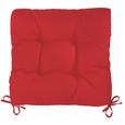 Sitzkissen Elli in Rot ca. 40x7x40cm - Rot, Textil (40/40/7cm) - Based Sitzkissen Elli in Rot ca. 40x7x40cm - Rot, Textil (40/40/7cm) - Based