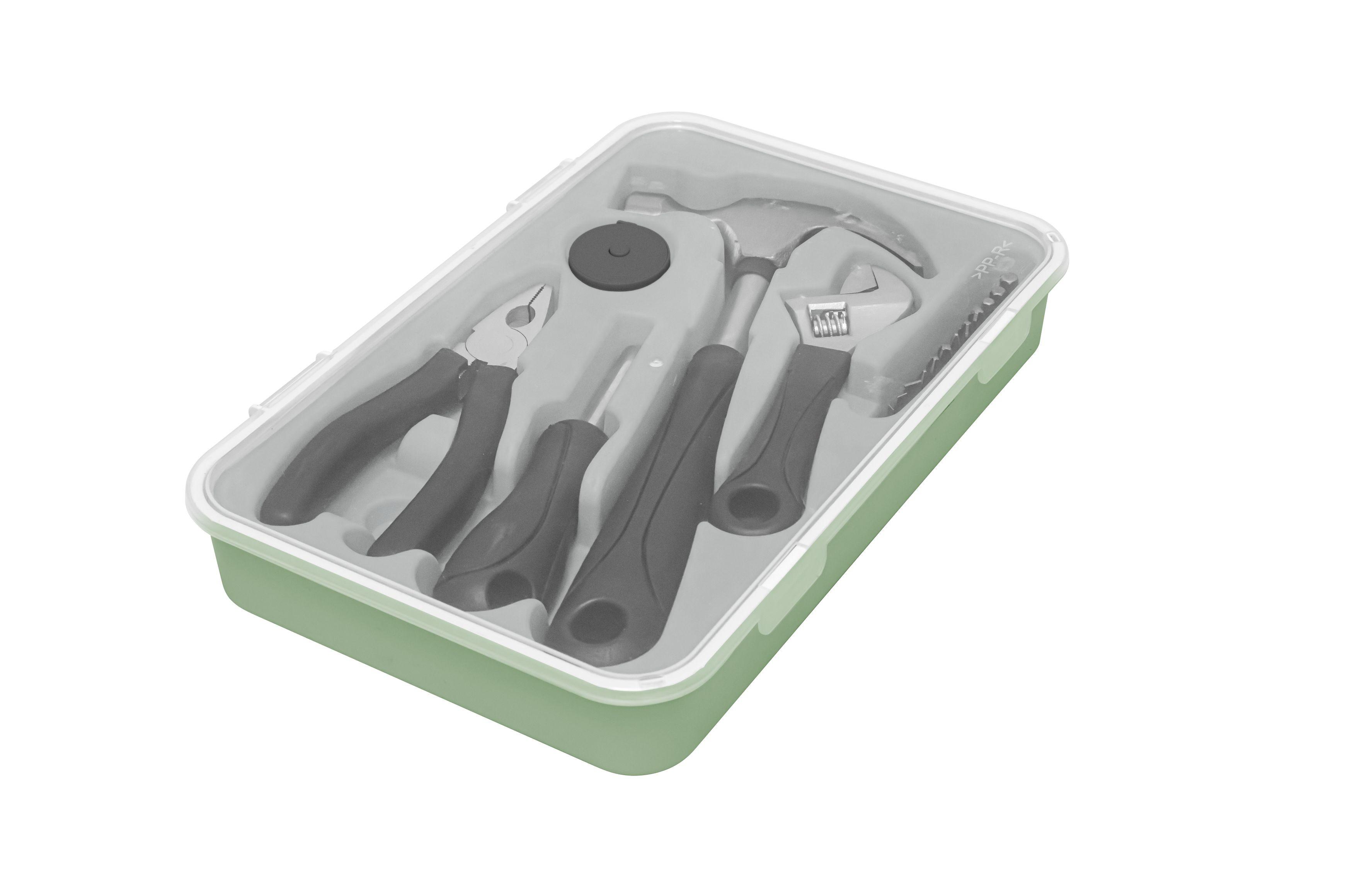 Trusă de unelte Hami - verde/negru, Modern, plastic/metal (28/18,8/4cm) - Mömax