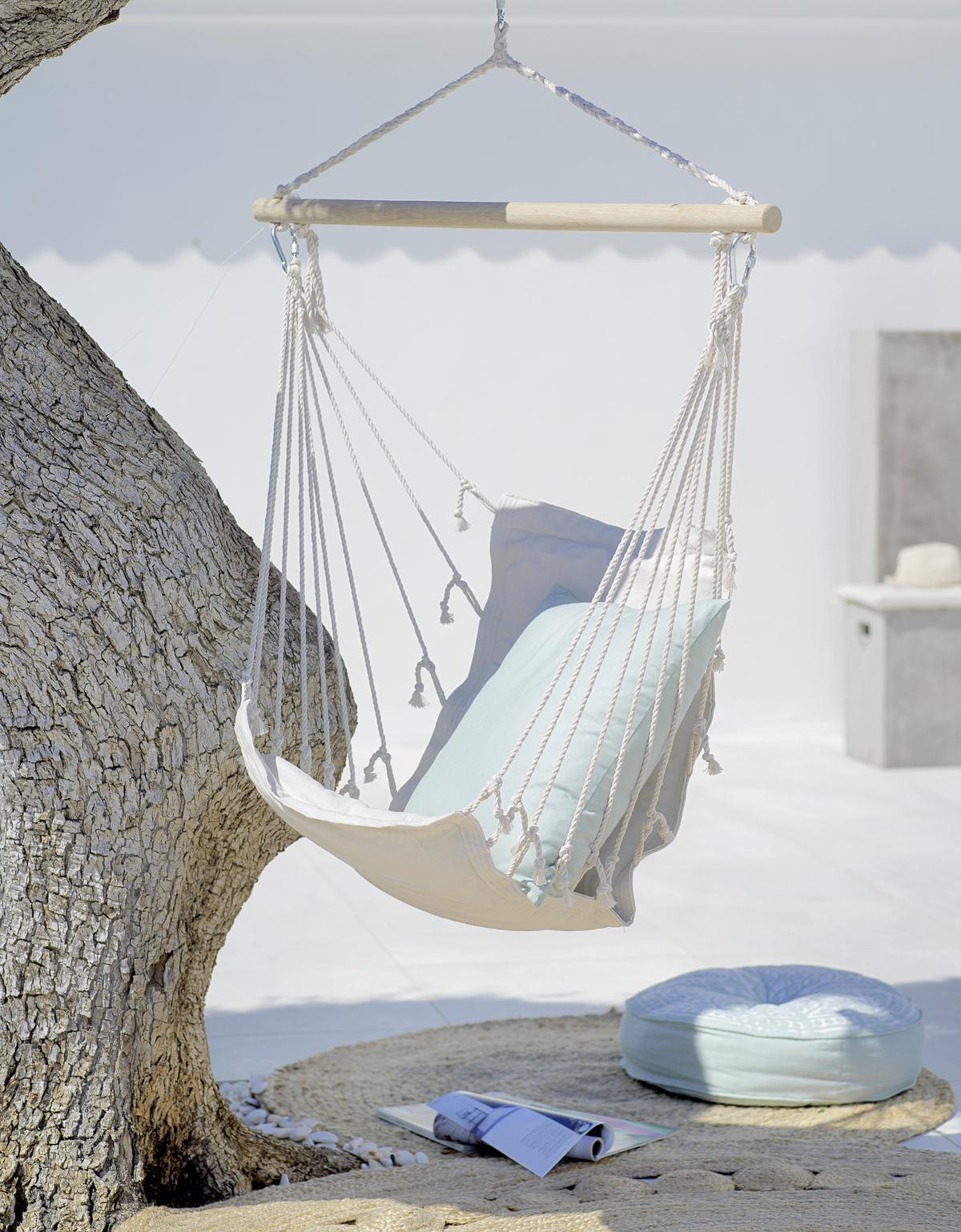 VISEČ SEDEŽ RELAX - siva/naravne barve, tekstil/les (100/47cm) - Modern Living