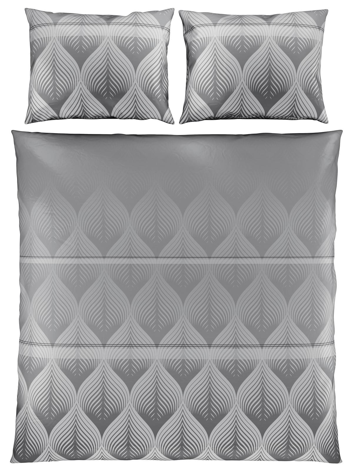 Bettwäsche Domps XL Grau ca. 200x220cm - Grau, MODERN, Textil (200/220cm) - Modern Living