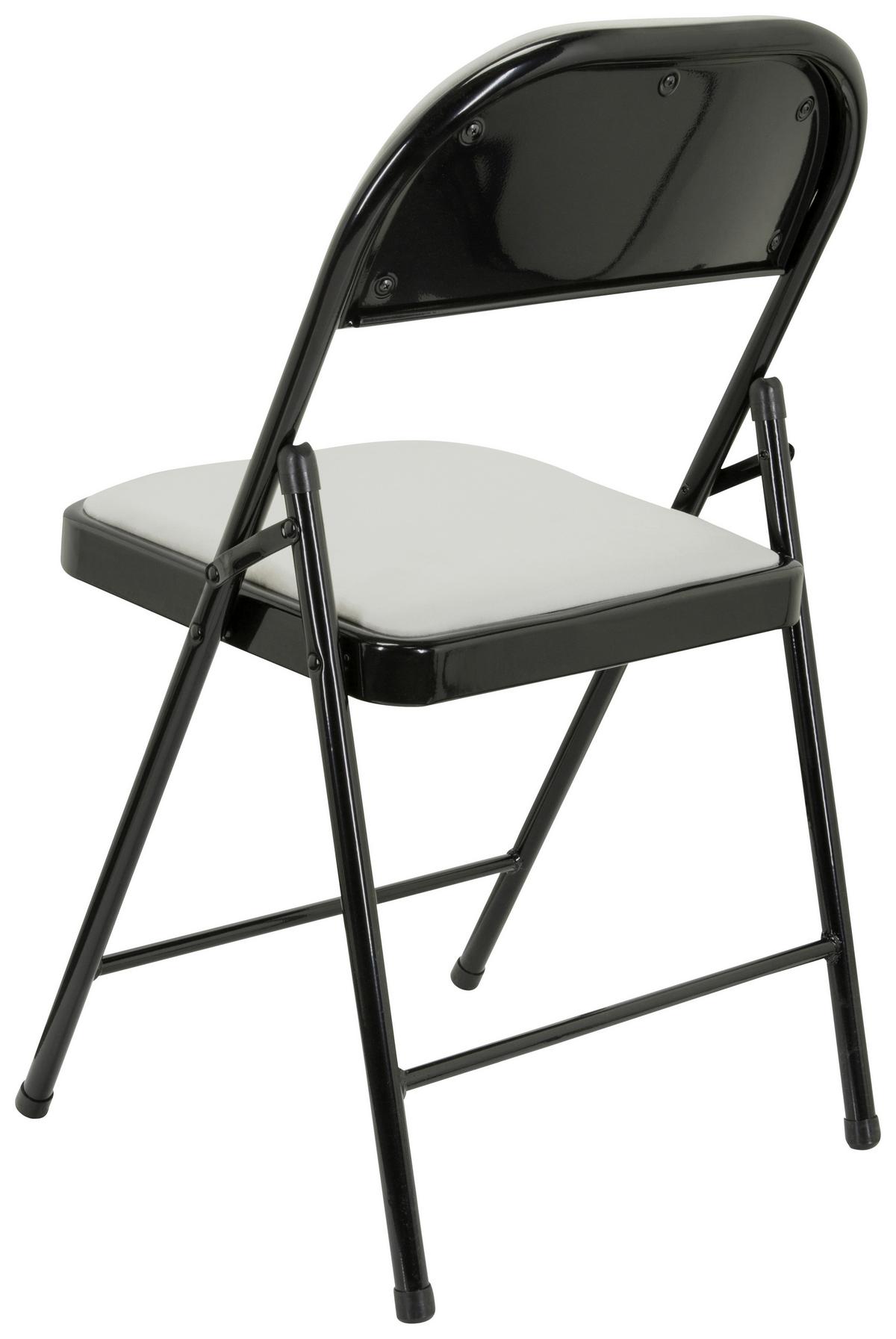 Zložljiv Stol Tudela I, Bela - črna/bela, Basics, kovina/tekstil (44/80/49cm) - MID.YOU