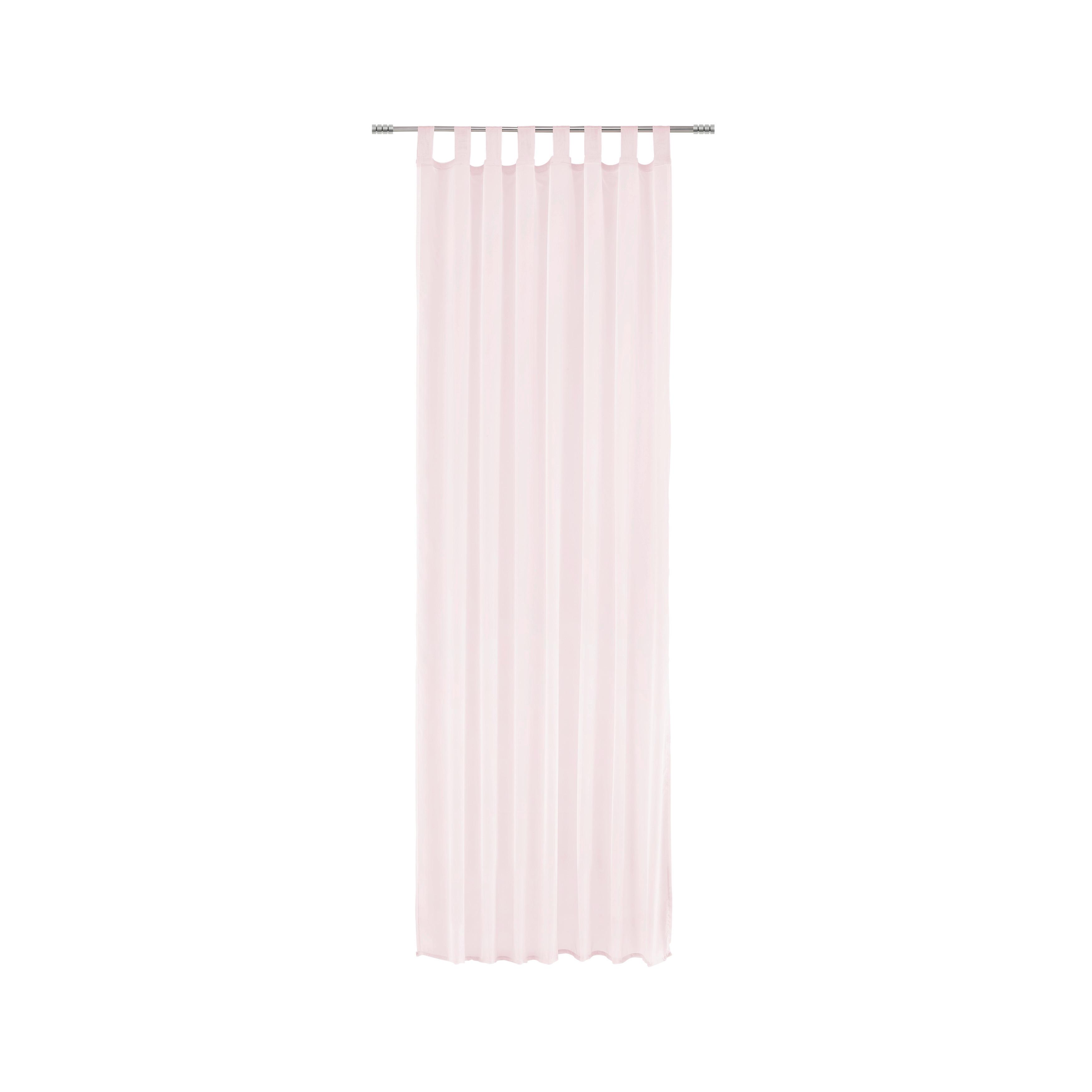 Schlaufenvorhang Hanna in Rosa, 2 Stk. - Rosa, Textil (140/245cm) - Based