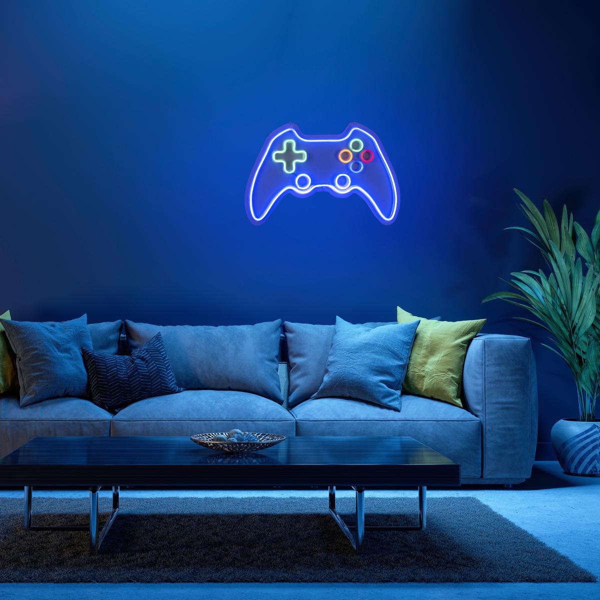 DEKORACJA ŚWIETLNA LED 85022-70 NEON-GAMER - różnokolorowy, Basics, tworzywo sztuczne (60/1.5/40cm)