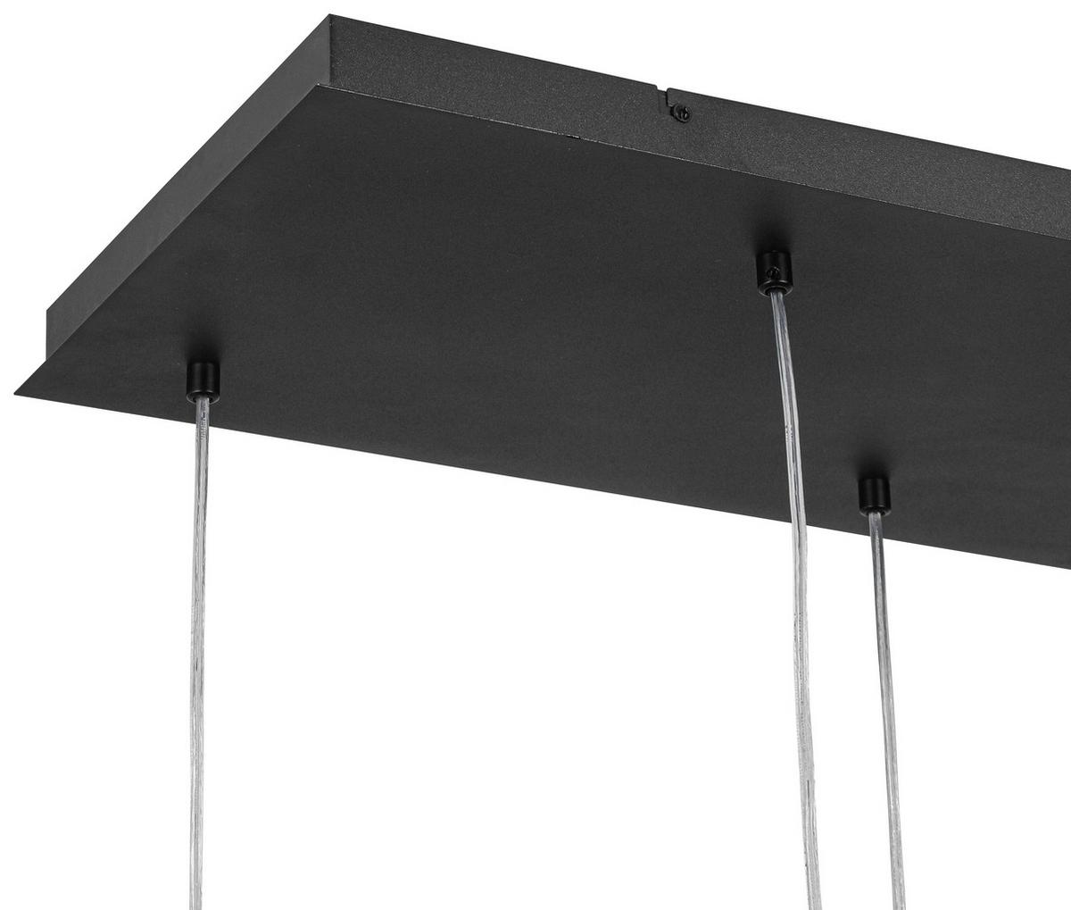 LAMPA WISZĄCA VICTORIA - czarny/kolor chromowy, Trend, tworzywo sztuczne/metal (110/31/120cm) - Novel