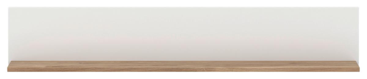 Zidna Polica Marlow - bijela/boje hrasta, Moderno, drvni materijal (120/21/20cm) - Modern Living