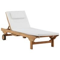 SONNENLIEGE GHANA - Teakfarben, KONVENTIONELL, Holz (200/33/65cm) - Gardenson