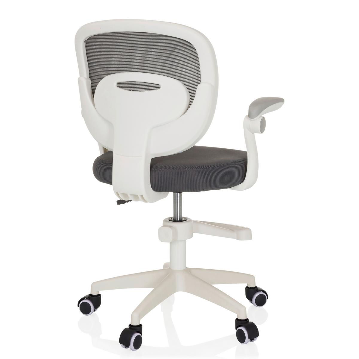 Mladinski Vrtljivi Stol Kiddy Smart, Siva - siva/bela, Moderno, umetna masa/tekstil (61/84-97/55cm) - MID.YOU
