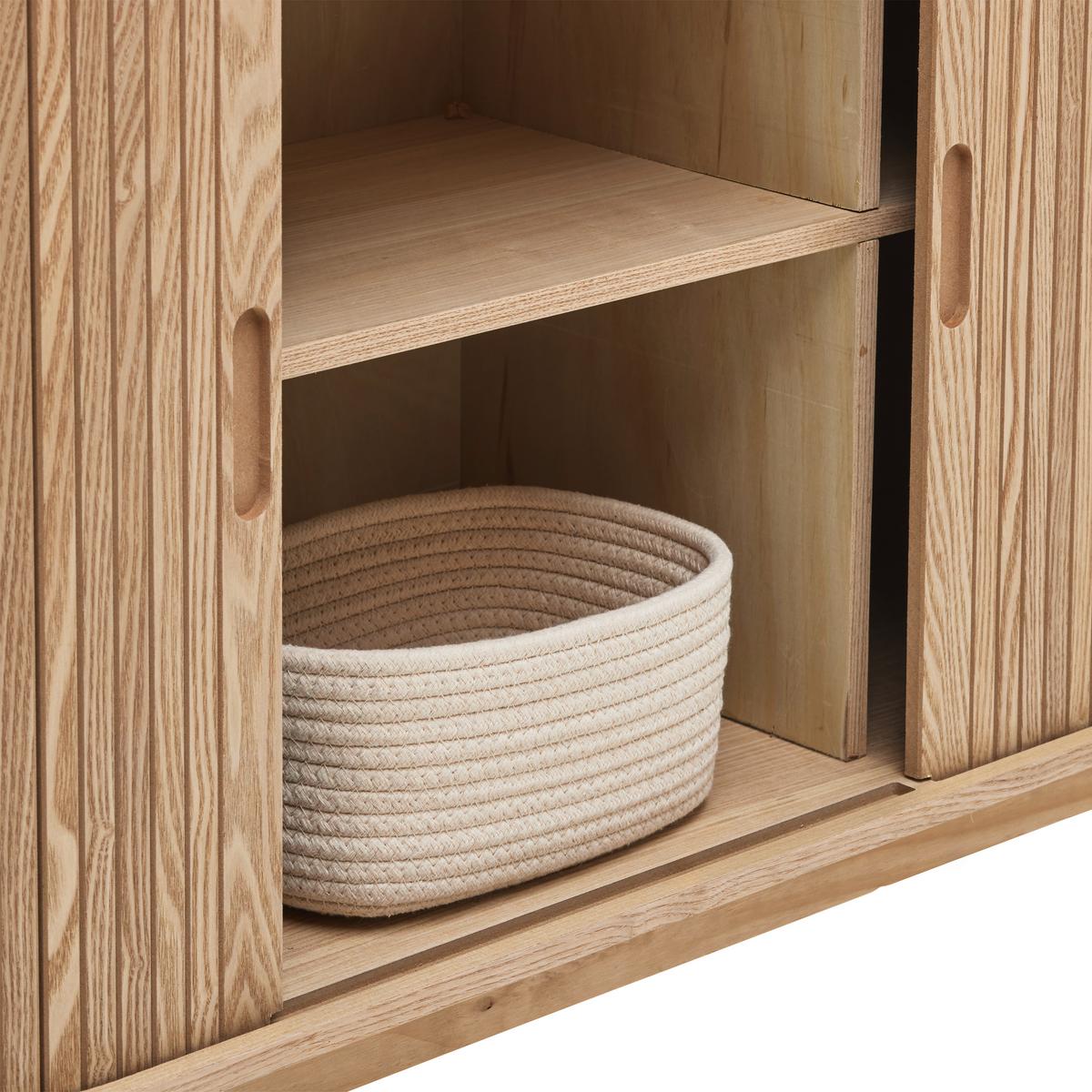 Komód Skandy - natúr színű, Modern, faalapú anyag/fa (120/80/35cm) - Premium Living