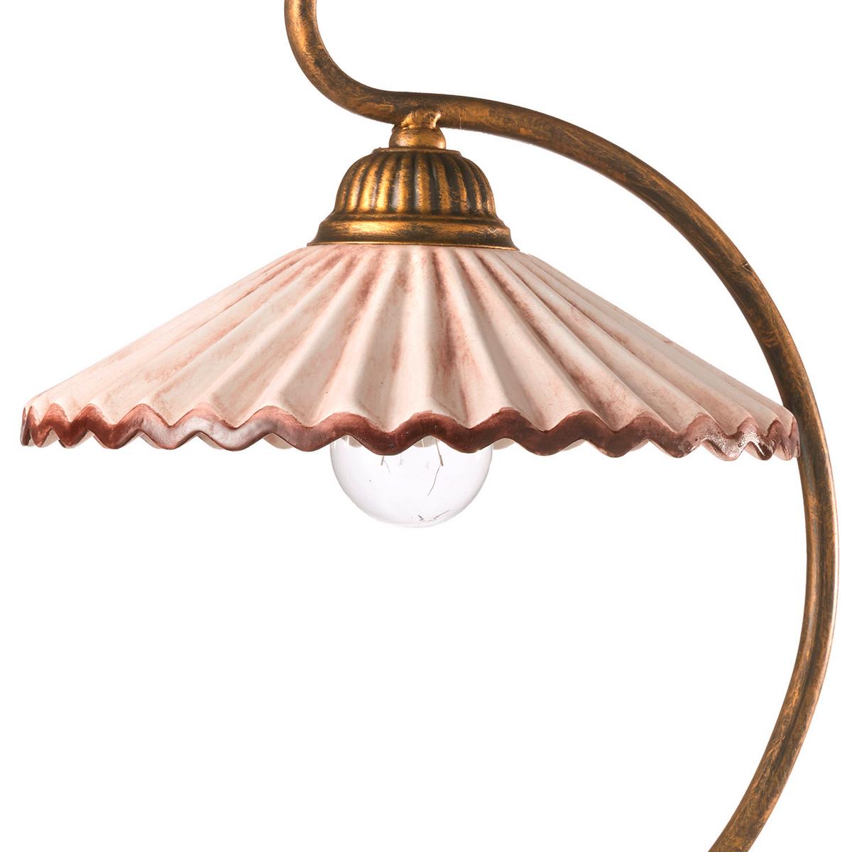 Asztali Lámpa 4257/l Rosina - barna/fehér, Konventionell, műanyag/fém (23/34cm)