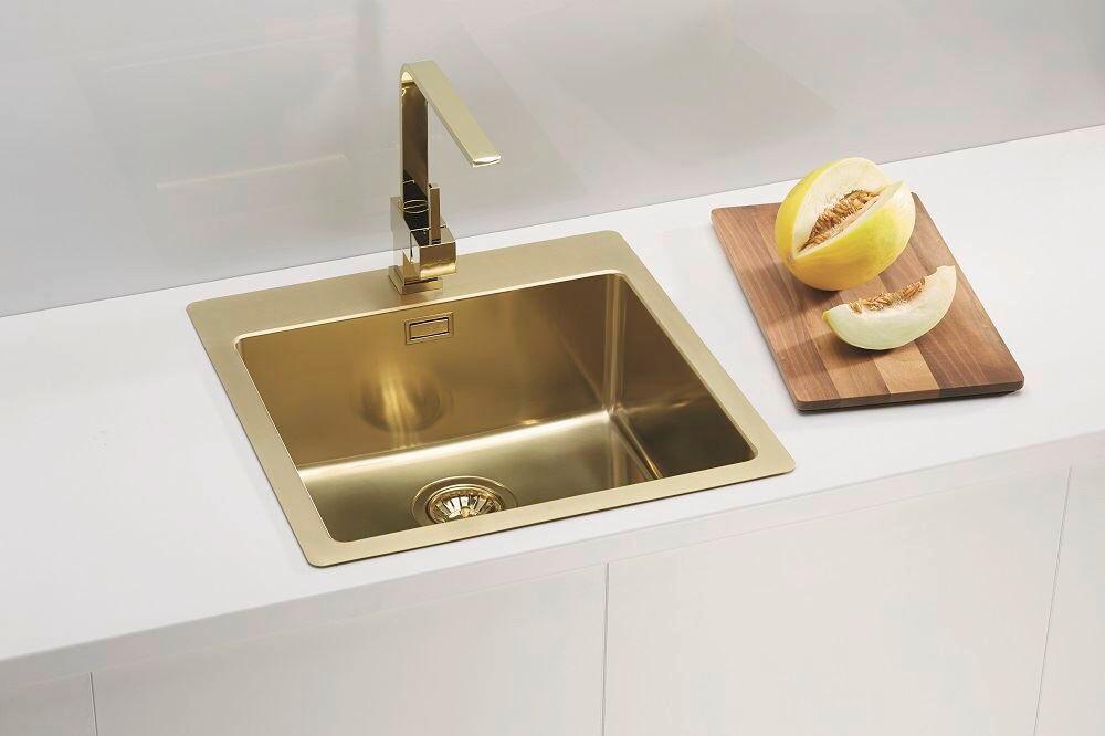 Sudoper Pure 30 - zlatne boje, Moderno, metal (51,5/19,5/52,5cm)