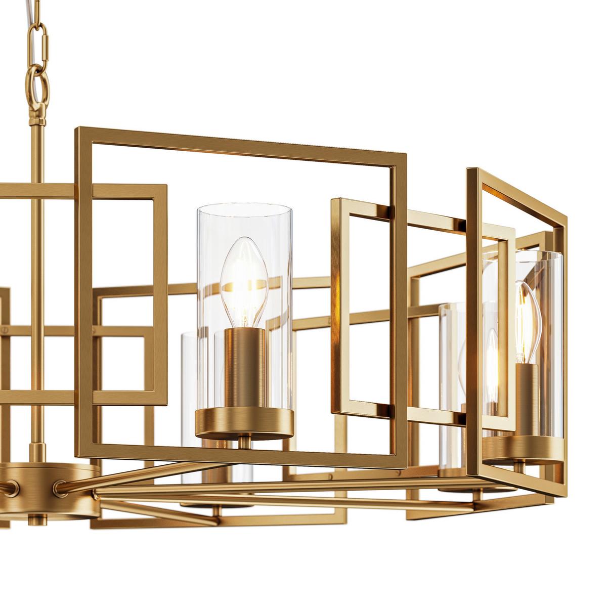 Kronleuchter Bowi Gold max. 40 Watt - Klar, Trend, Glas/Metall (87,5/60,5/87,5cm) - MAYTONI