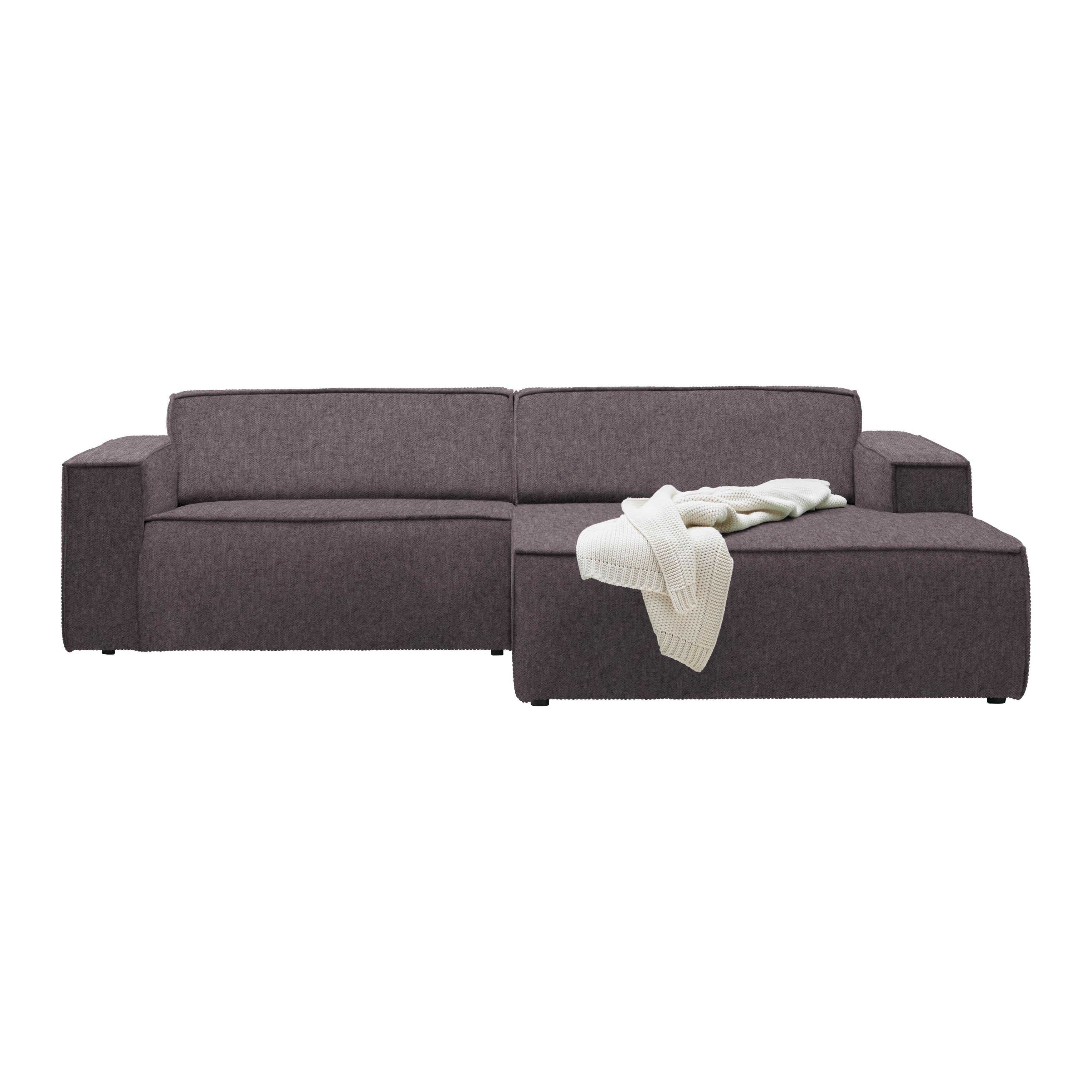 Wohnlandschaft Loft Graphitfarben - Graphitfarben/Schwarz, MODERN, Kunststoff/Textil (265/75/172cm) - Mömax