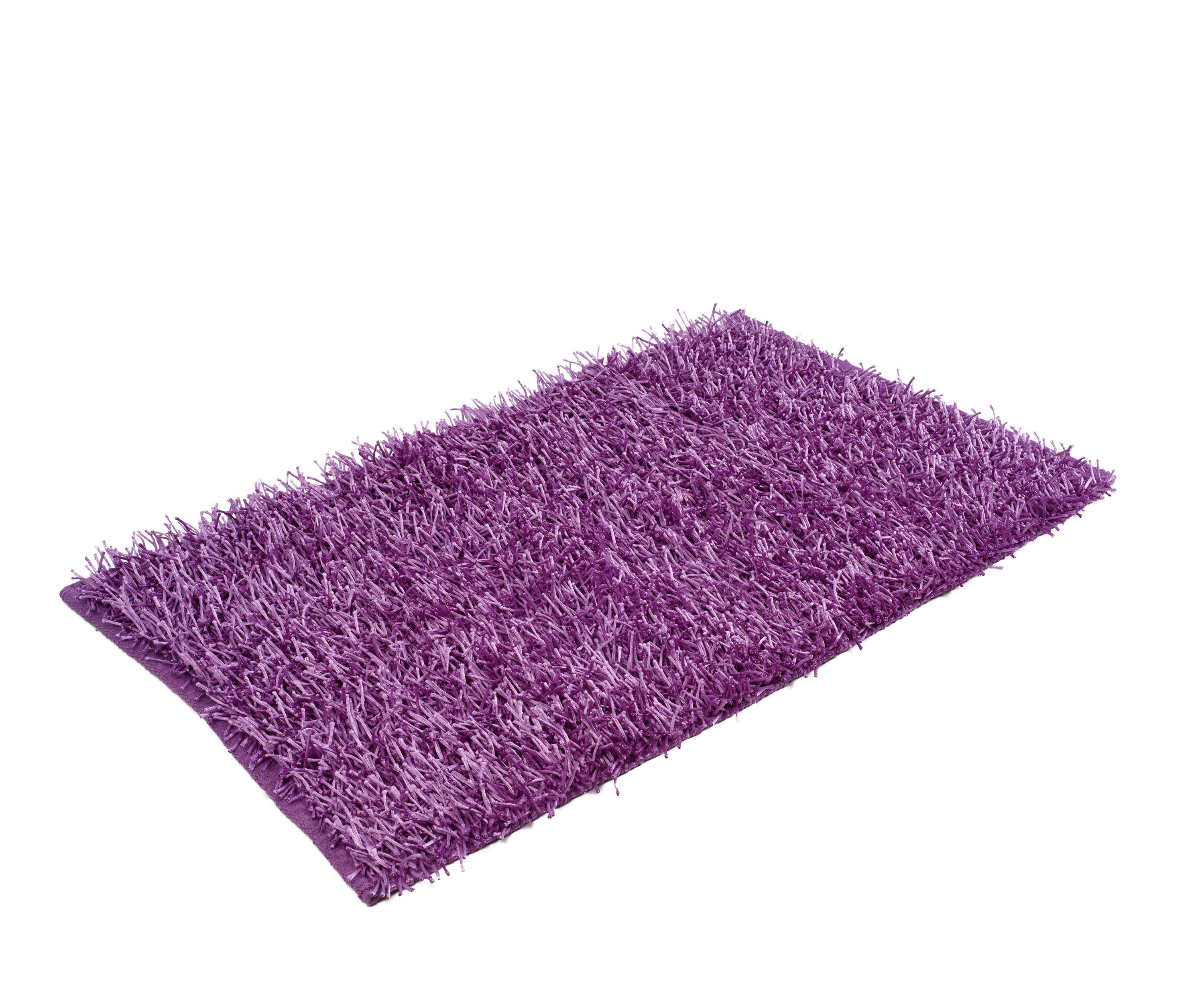 DYWANIK ŁAZIENKOWY SHAGGY - jagodowy, Basics, tkanina (70/120cm) - Esposa