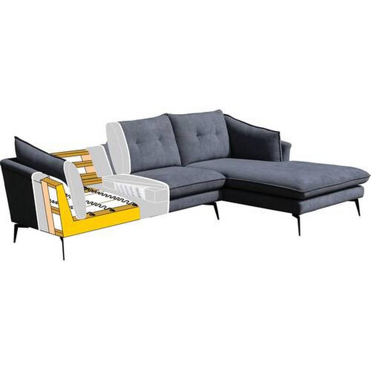 Coltar SANDRO - gri deschis, Modern, lemn/metal (258/86/82-160cm) - Bessagi Home