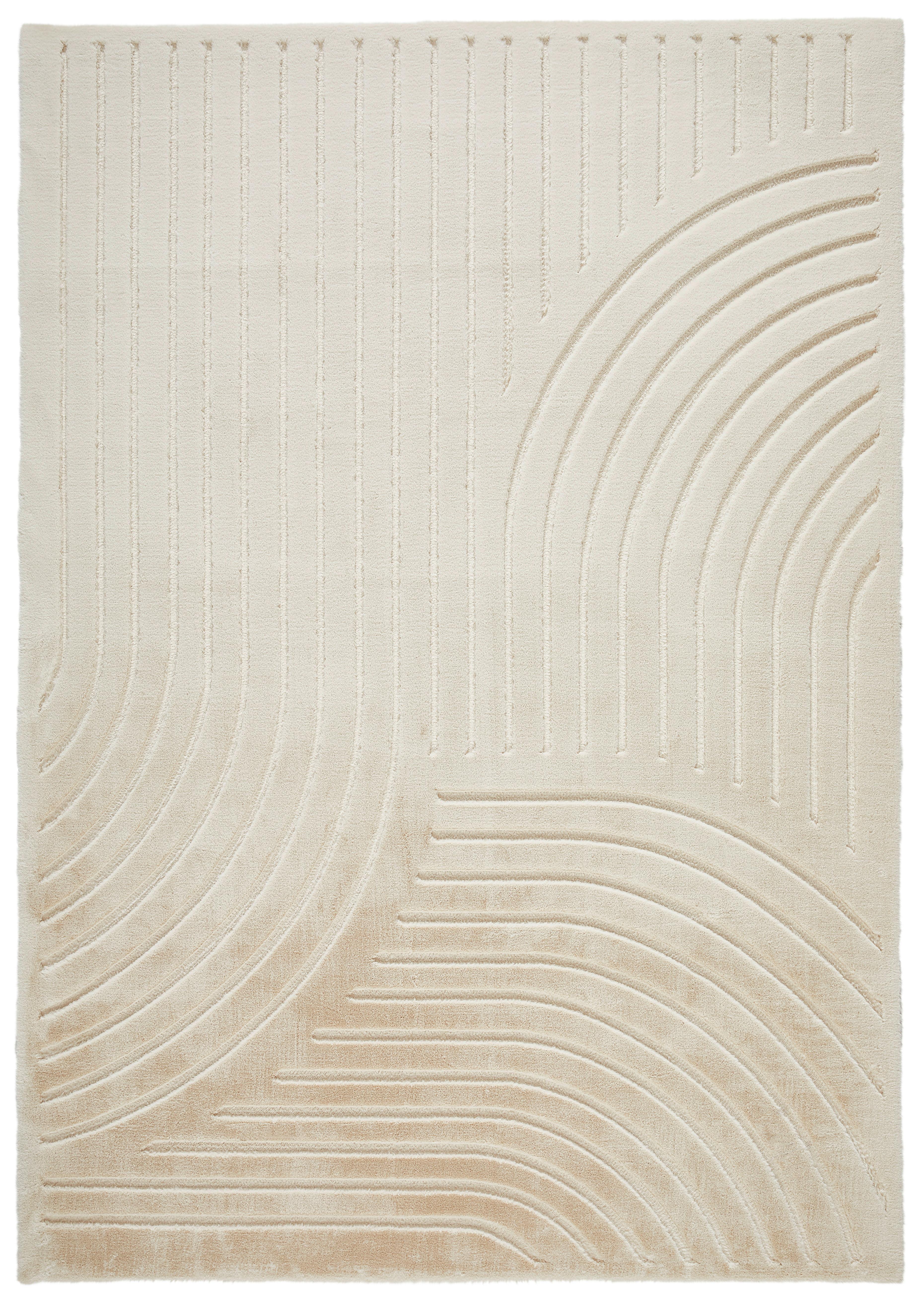 DYWAN Z WYSOKIM RUNEM SIENA - beżowy, Design, tworzywo sztuczne (130/190cm) - Novel