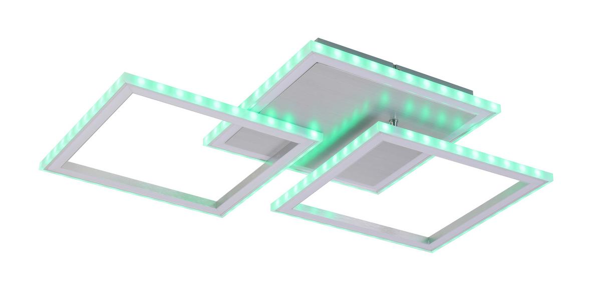 Led Mennyezeti Lámpa Qinton - alumíniumszínű, Romantik / Landhaus, műanyag/fém (95/44/7,3cm) - Premium Living