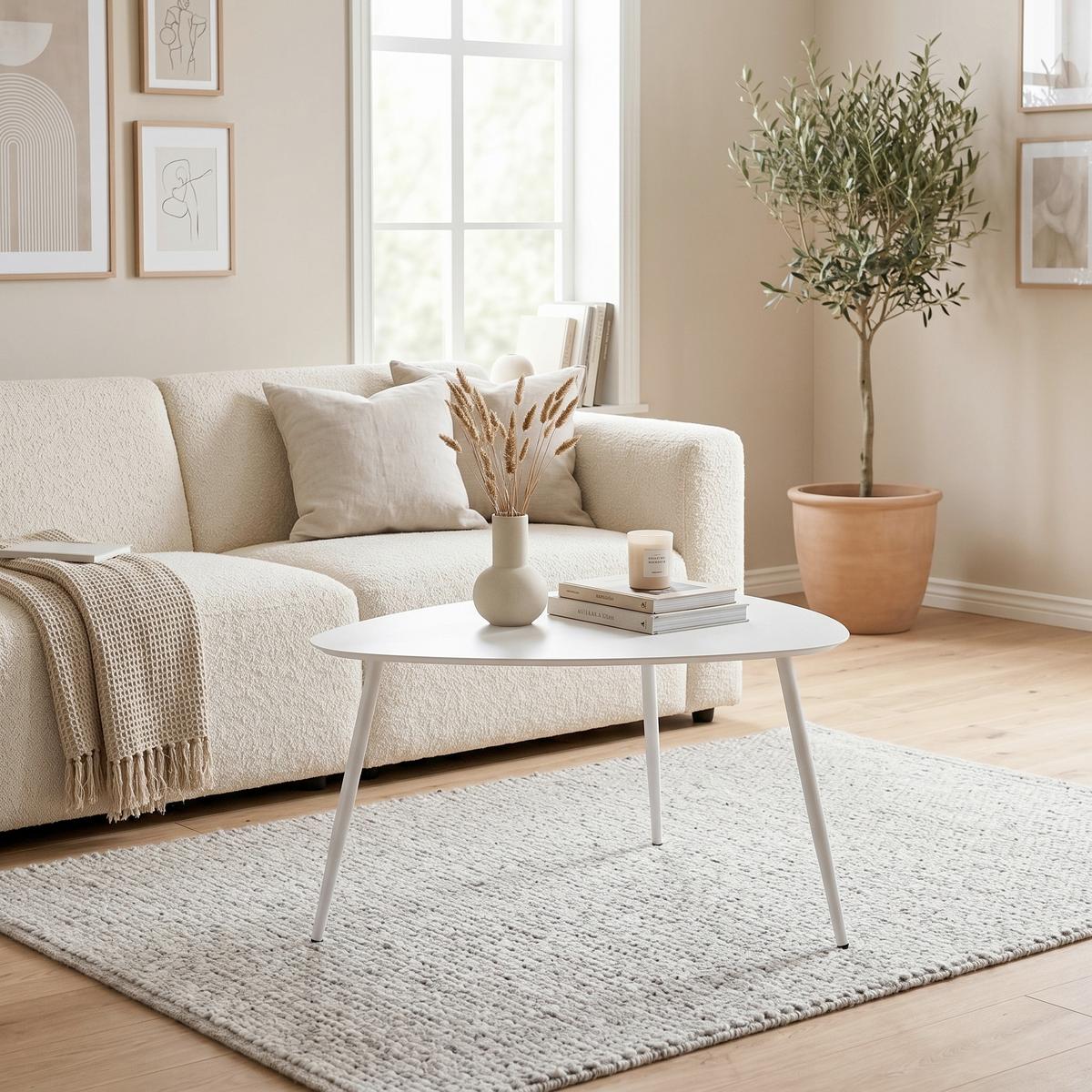 Couchtisch Weiss - Weiss, Modern, Metall (57,5/45,5/56cm) - Mömax