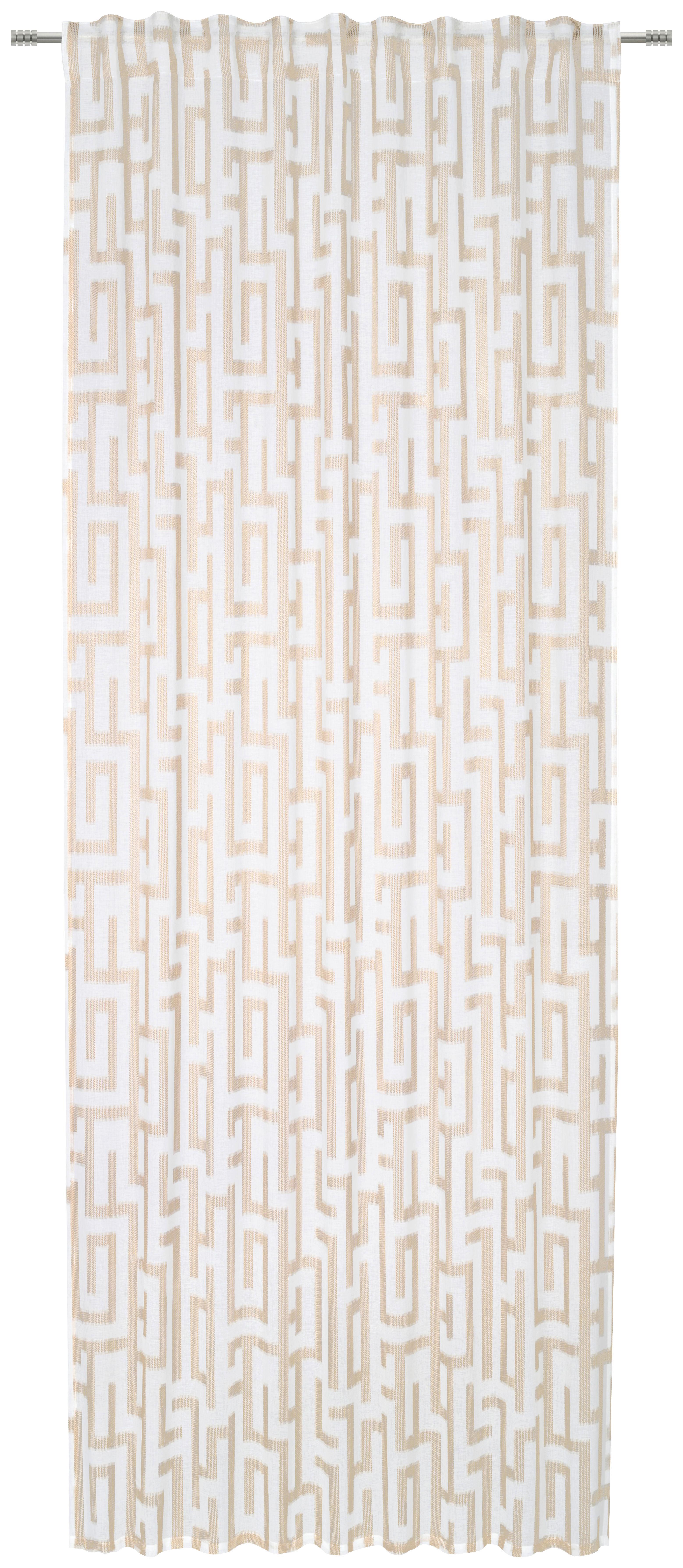 ZASŁONA GOTOWA JANNIS - beżowy, Konventionell, tkanina (135/245cm) - Esposa