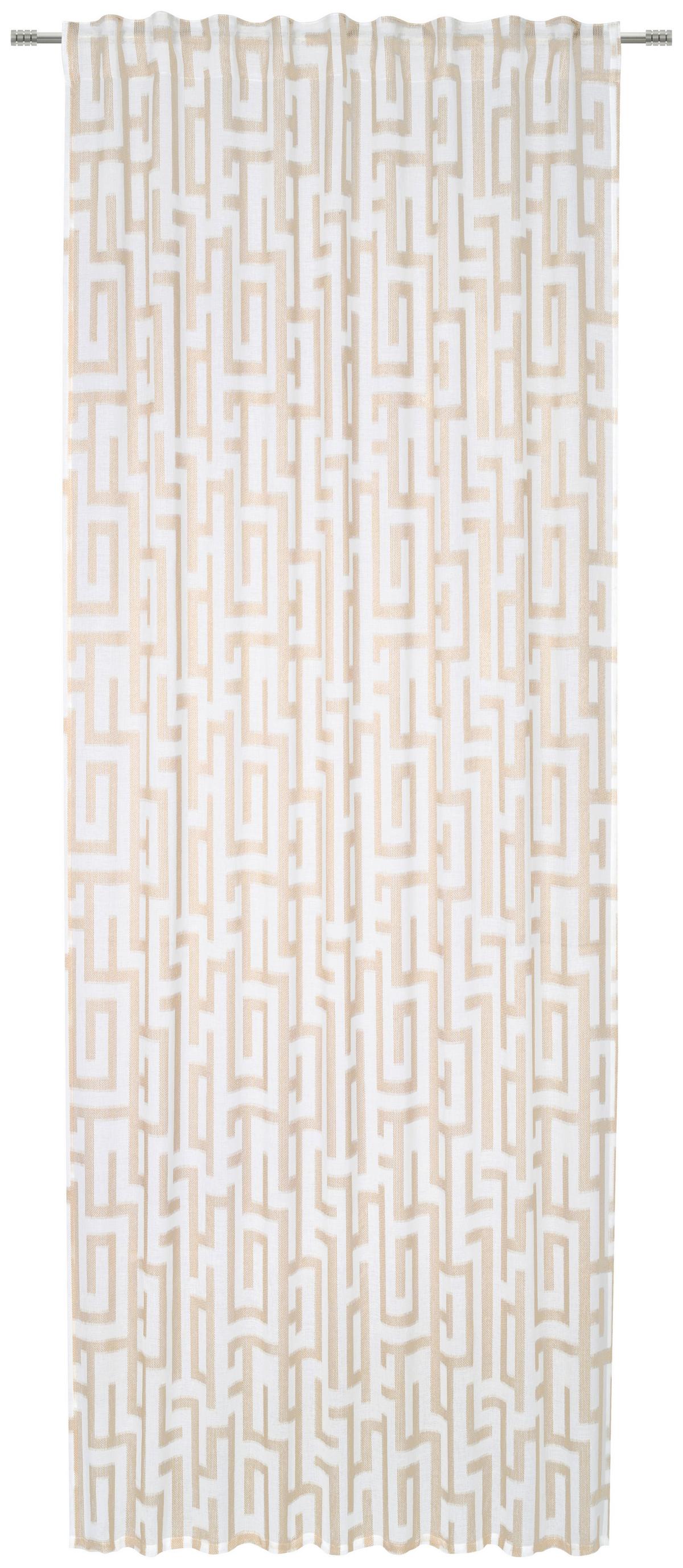 ZASŁONA GOTOWA JANNIS - beżowy, Konventionell, tkanina (135/245cm) - Esposa