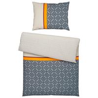 BETTWÄSCHESET NOAH - Anthrazit/Beige, Romantik / Landhaus, Textil (160/210cm) - Modern Living