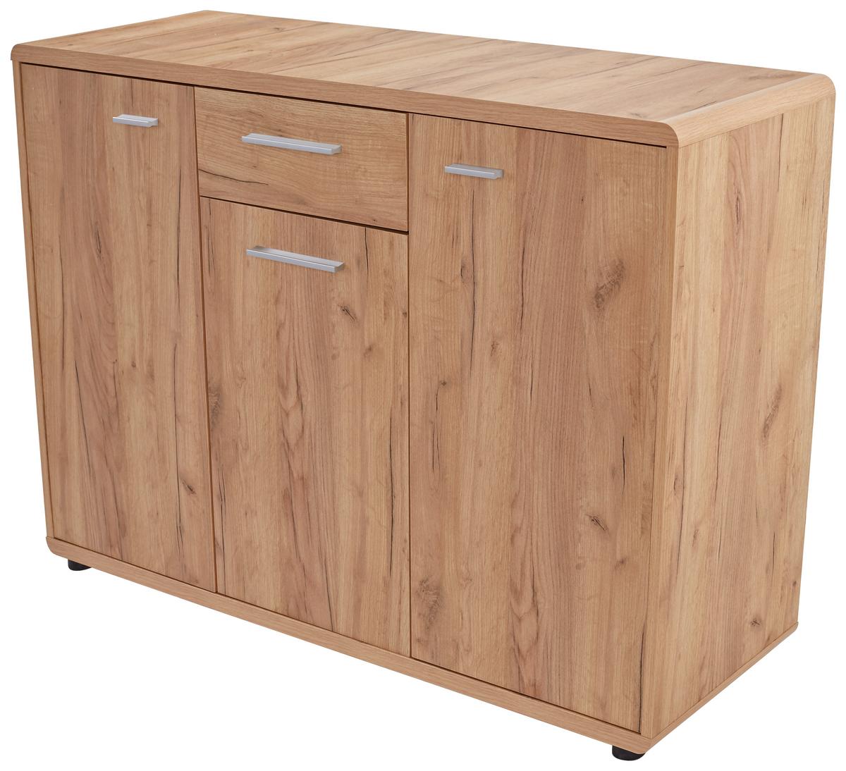 Comodă FONTANA - culoare lemn stejar, Modern, material pe bază de lemn (132/87/40cm) - Modern Living