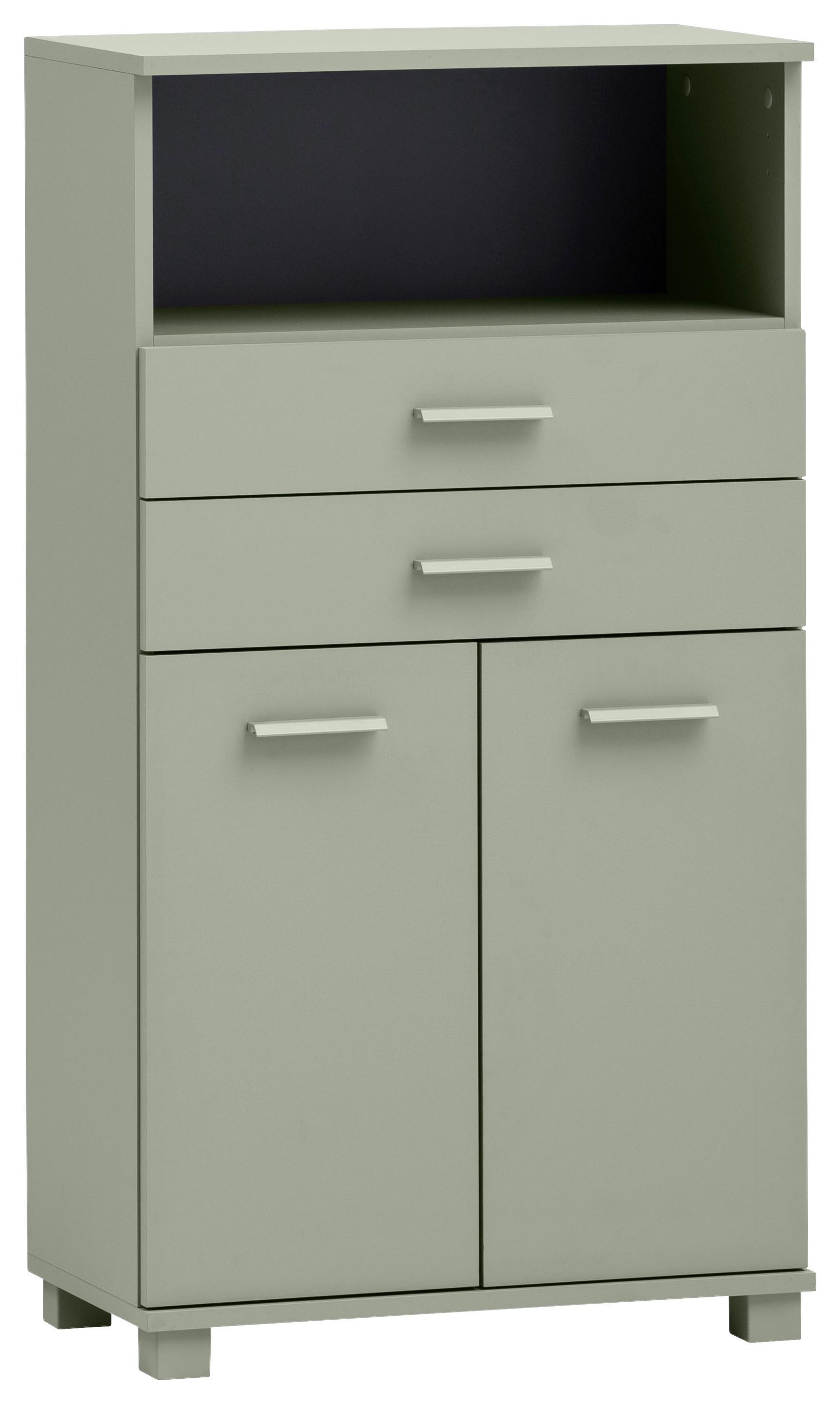 Midischrank Mono Grün - Hellgrün, MODERN, Holzwerkstoff/Kunststoff (59,8/110,5/32,6cm) - MID.YOU
