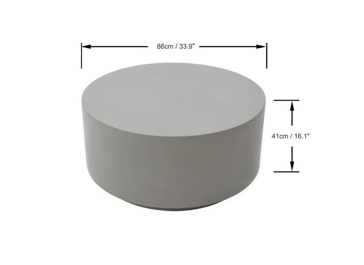 Loungetisch Rome Hellgrau - Hellgrau, KONVENTIONELL, Stein (86/41cm) - Gardenson