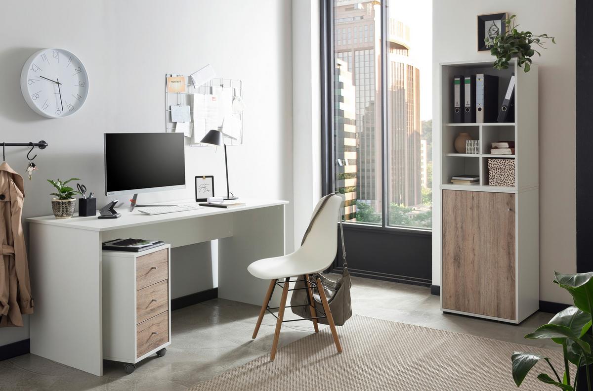 Aktenschrank U 510 R Weiß ca. 50,9x83,6x41cm - Weiß, MODERN, Holzwerkstoff (50,9/83,6/41cm) - MID.YOU