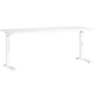 Schreibtisch Ribera in Weiss - Weiss, Modern, Holzwerkstoff/Metall (180/80/68-91cm) - Premium Living