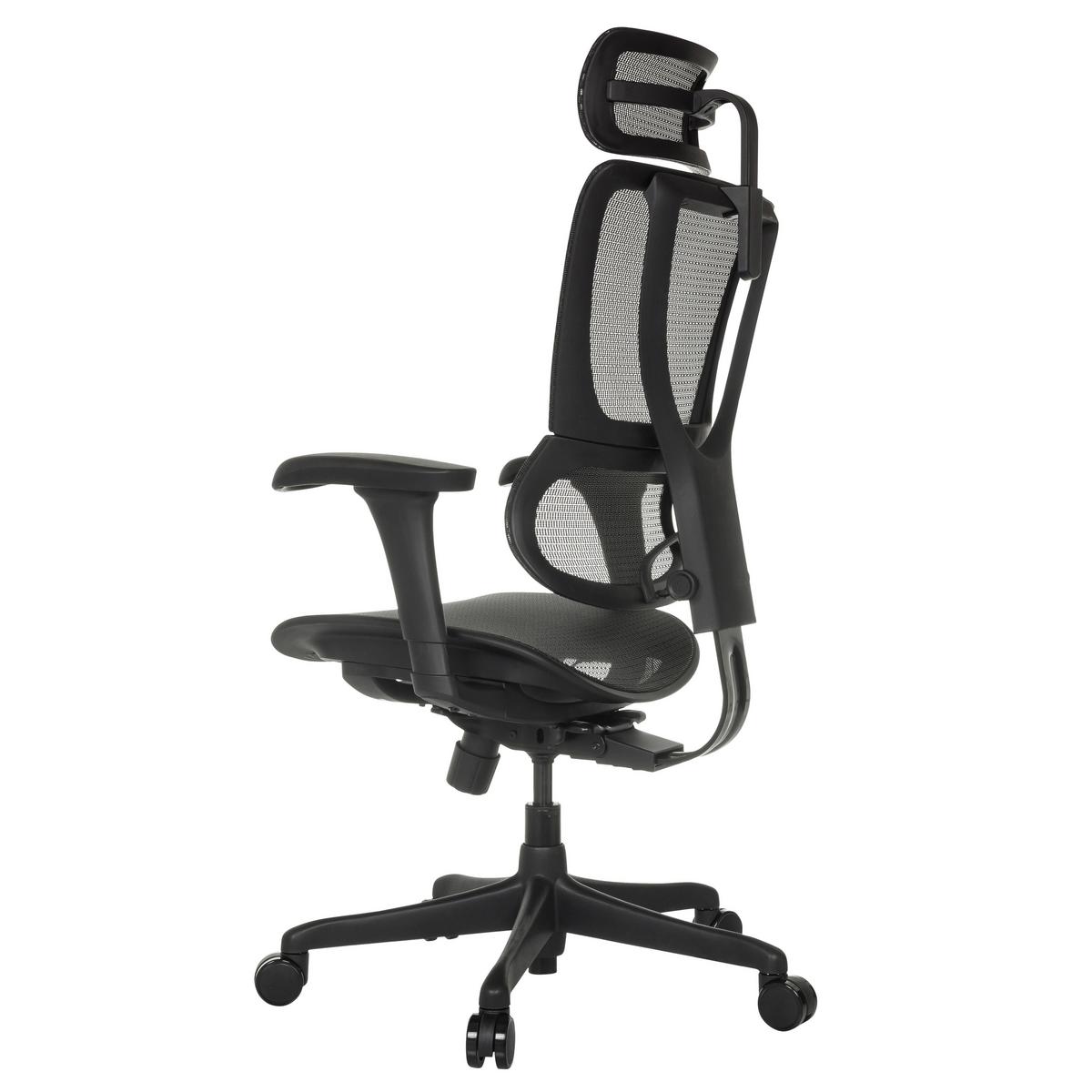 Drehstuhl Ergohuman Slim Eco M Gen2 Schwarz - Schwarz, MODERN, Kunststoff/Textil (69/112 - 134/63cm) - MID.YOU