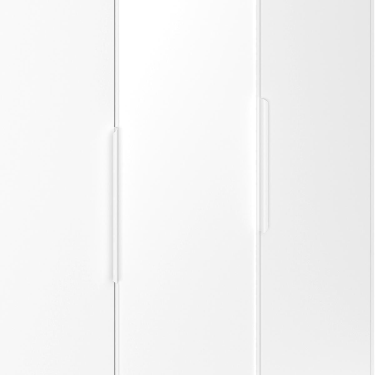 Drehtürenschrank Alex Weiß ca. 151x223x60 cm - Weiß, MODERN, Glas/Holzwerkstoff (151/223/60cm) - Bessagi Home