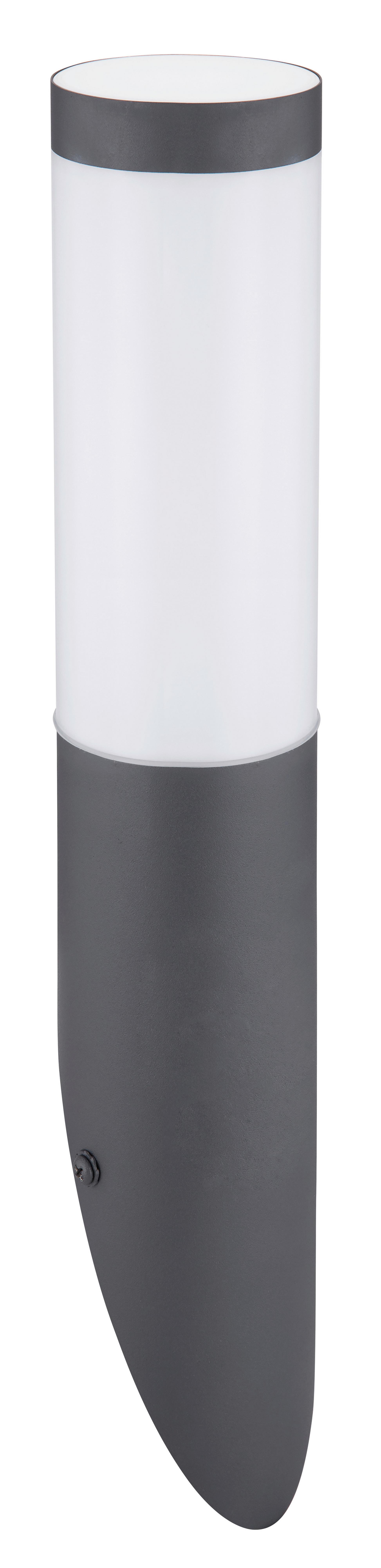 Außenleuchte Boston in Anthrazit max. 60 Watt - Anthrazit/Opal, Basics, Kunststoff/Metall (7,6/39cm) - Globo