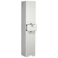 HOCHSCHRANK CASALO - Weiss/Silberfarben, Modern, Holzwerkstoff/Metall (35/180/31,6cm) - MID.YOU